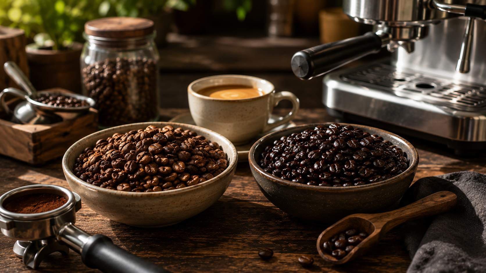 Arabica vs Robusta for espresso comparing coffee beans used for espresso brewing