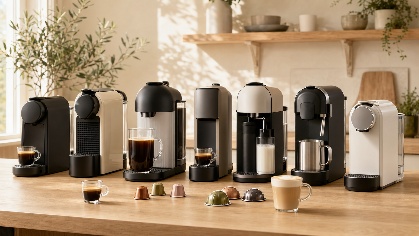 Best Nespresso machines for beginners compared on a modern kitchen counter
