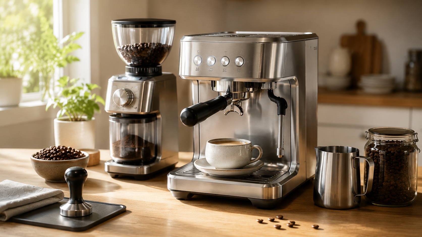 Breville Bambino Plus review featuring a compact espresso machine for home baristas