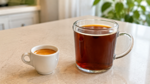 Espresso vs drip coffee serving size and concentration