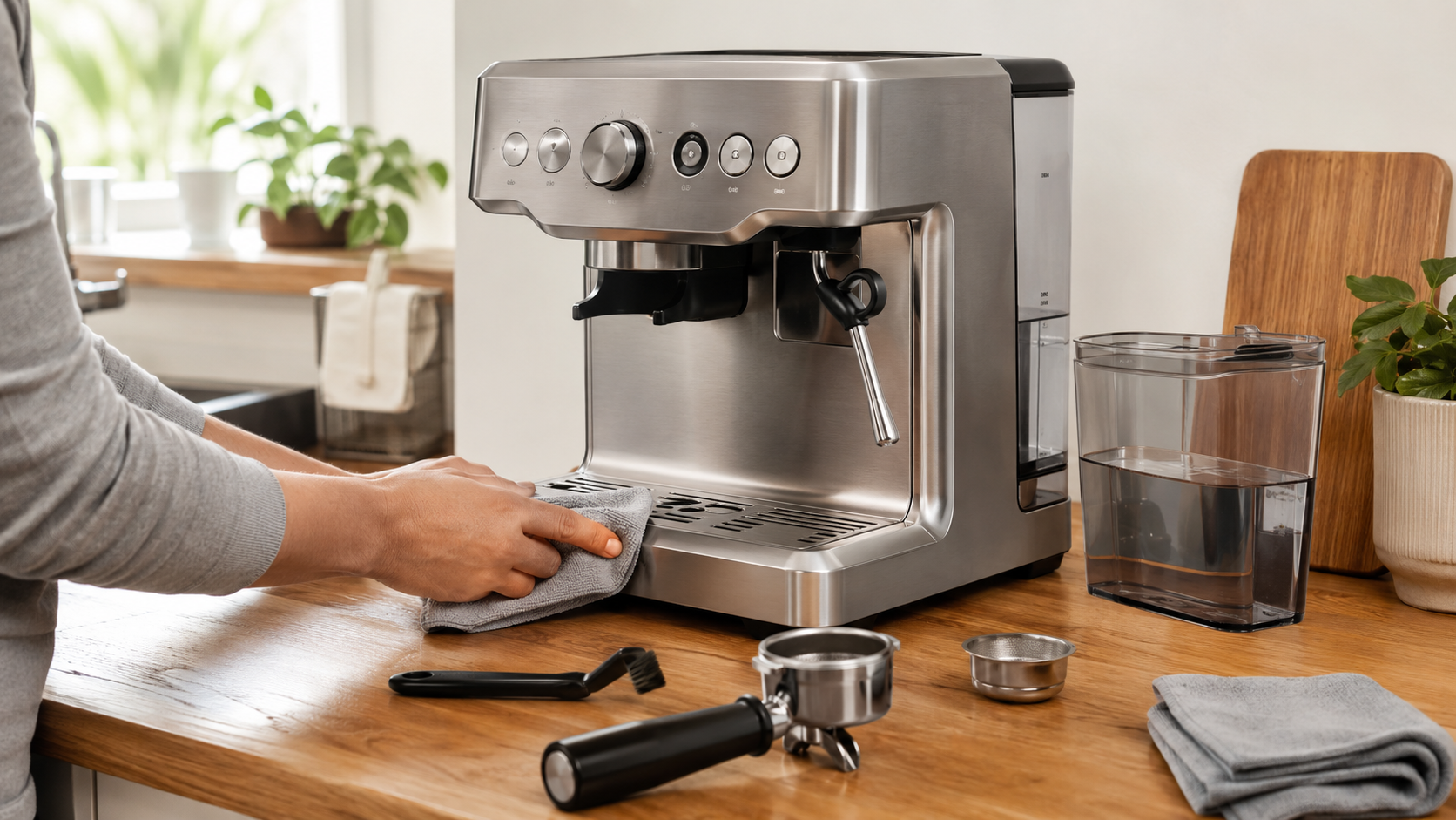 How to clean an espresso machine safely at home