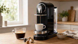 Nespresso CitiZ preparing espresso and lungo with Original capsules