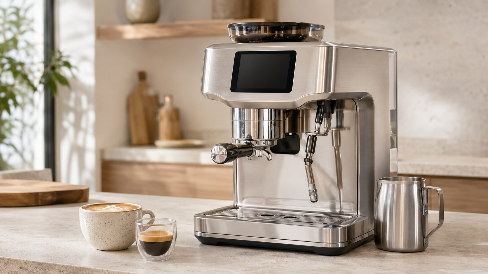 Nespresso Creatista Pro review featuring a premium capsule machine, flat white, and espresso