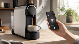 Nespresso Prodigio review showing Bluetooth app-controlled espresso brewing