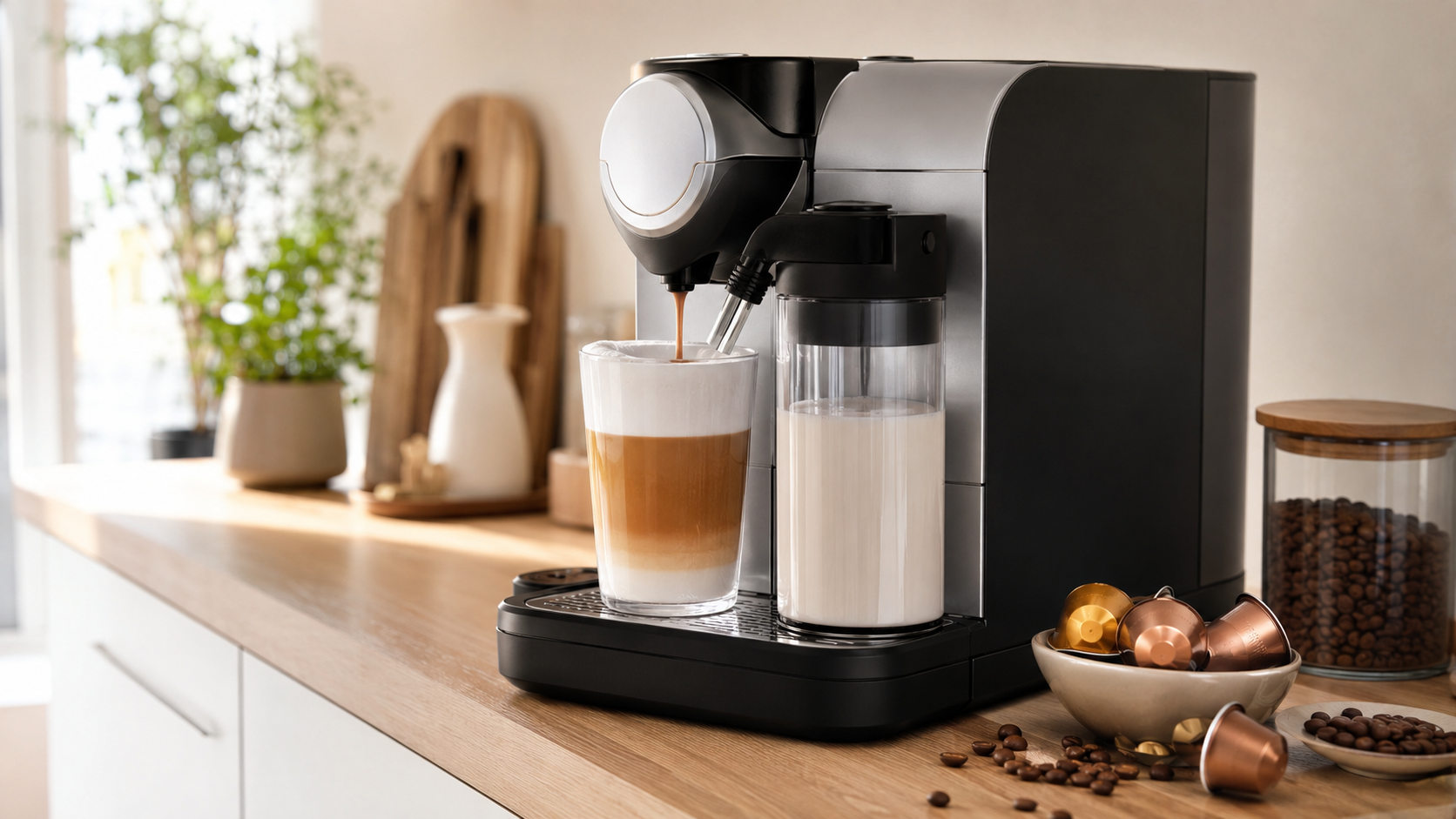 Nespresso Vertuo Lattissima review featuring an automatic milk coffee machine