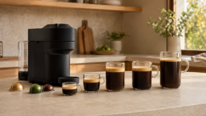 Nespresso Vertuo Pop Plus drink sizes including espresso and large coffee