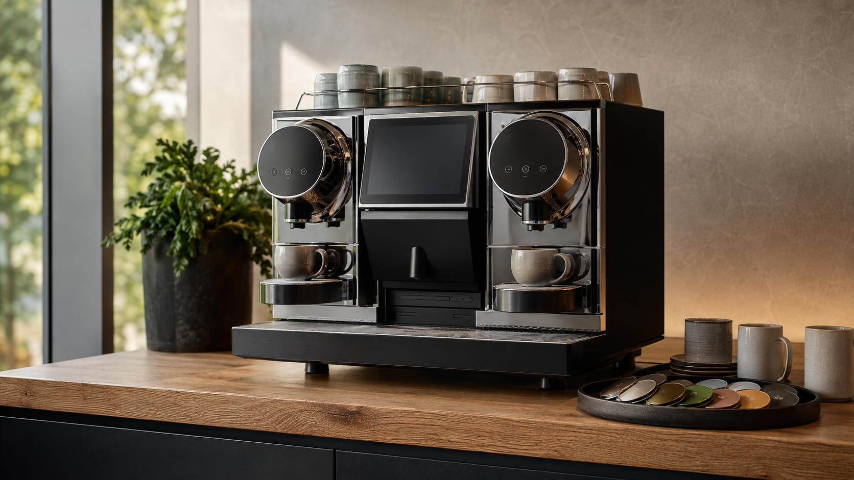 Nespresso Momento 200 review featuring a professional dual-head capsule coffee machine